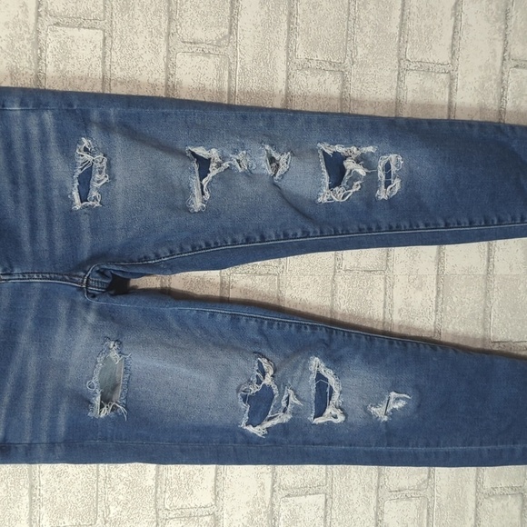 American Eagle High Rise Jegging Backed Distressed Next Level Stretch Size 6 - Picture 6 of 8